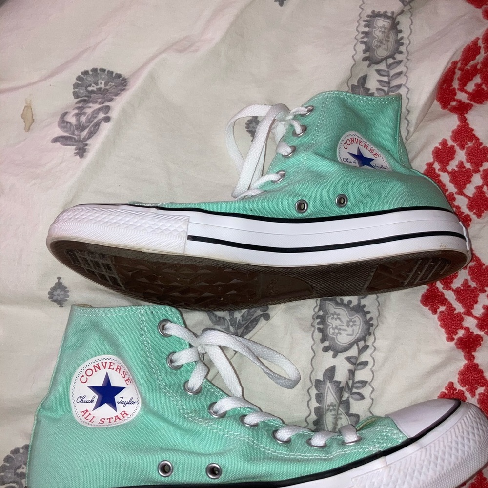 Sea foam high top converse